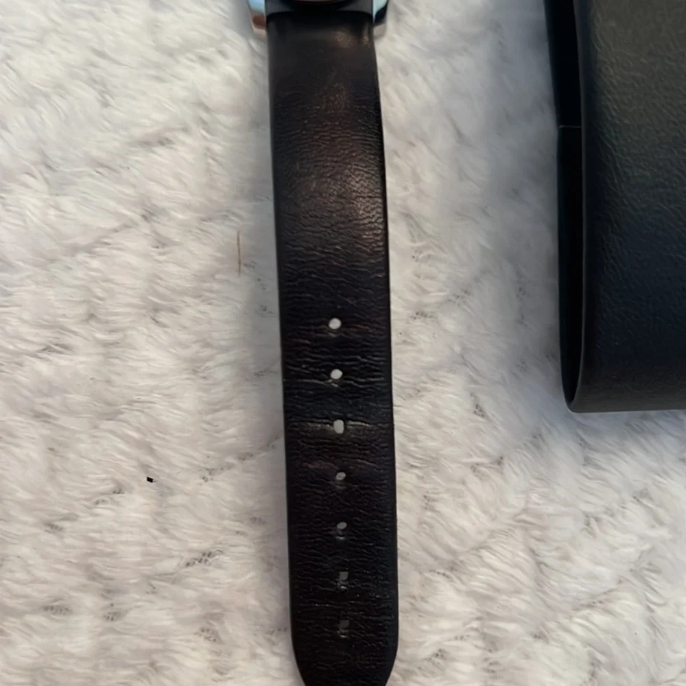 MOVADO Women's Museum Classic Watch – Black Dial, Leather Band, NEW Never Used